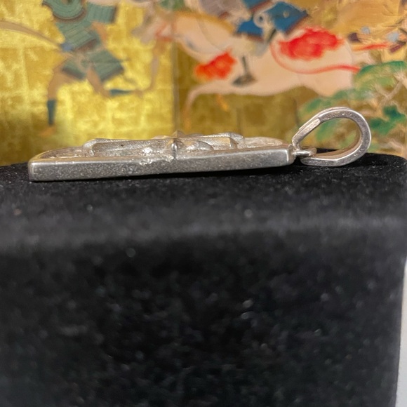 Intricate Silver Cross DogTag Pendant - Picture 4 of 8